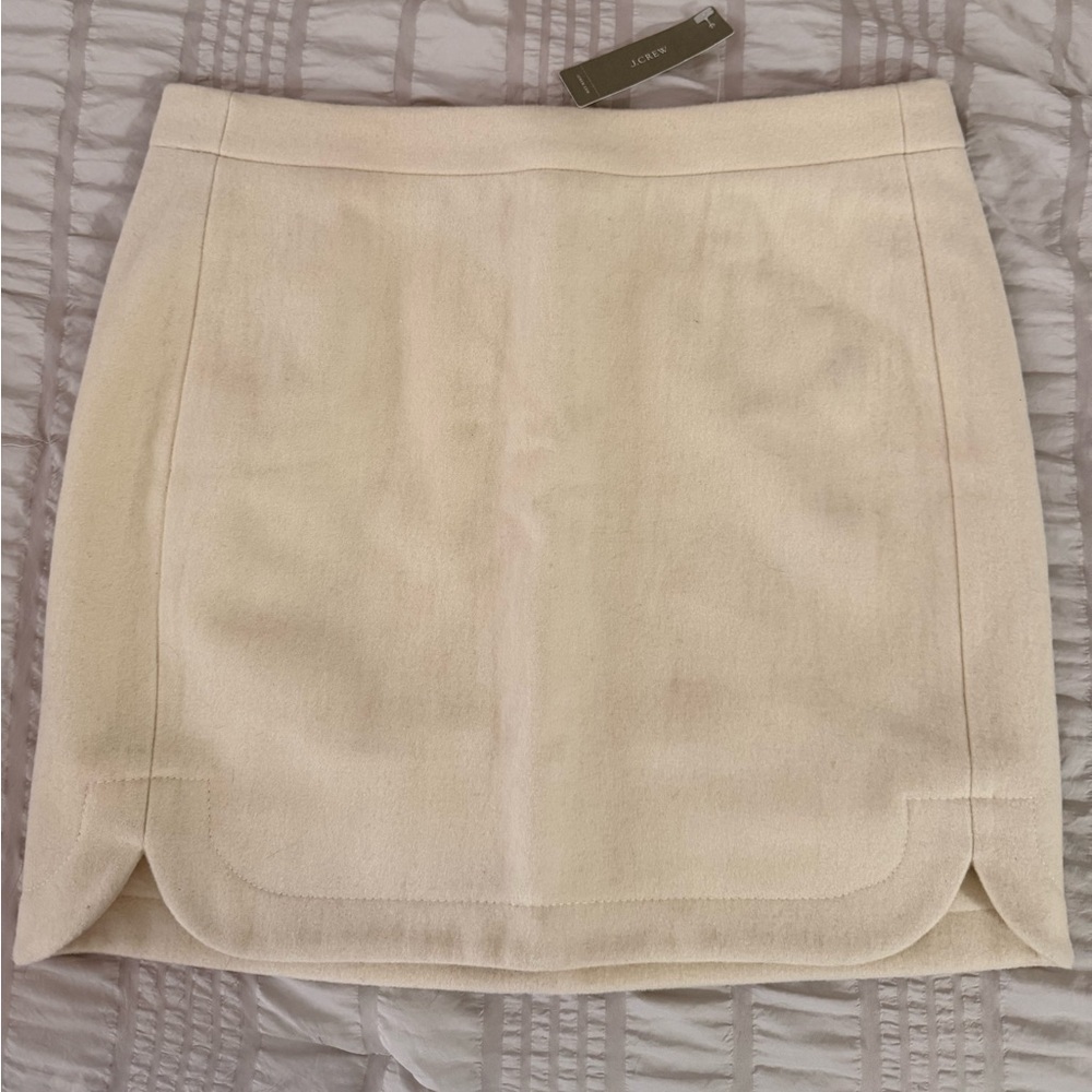 J. Crew Cream Mini Skirt
